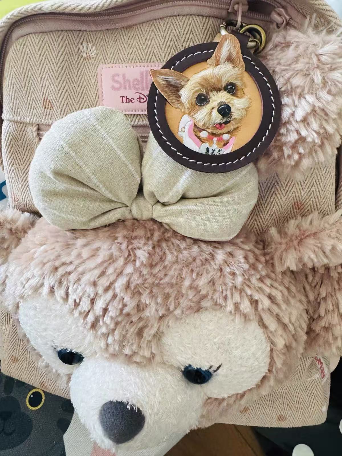 Hand-Carved Leather Pet Portrait Keepsake